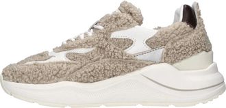 D.A.T.E. Fuga Teddy - Dames - Sneakers - Beige - 39 EU - Leer - Schoenen