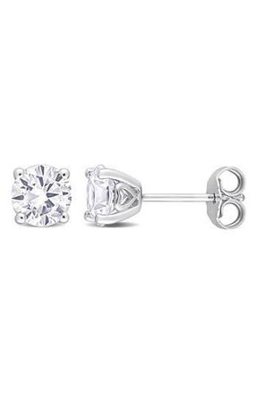 Delmar Sterling Silver White Topaz Stud Earrings - 2.00 ctw at Nordstrom Rack