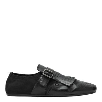 Prada Loafers, male, Black, Size: 10 1/2 US Scarpe Stringate