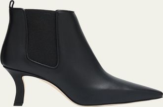 Manolo Blahnik Dildalta Leather Booties