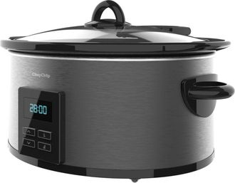 Cecotec Cecotec Pentola a Cottura Lenta - Slow Cooker 5.5 L Digitale ChupChup Matic. 240W, Vasca Ceramica, Coperchio Vetro, Programmabile 24 Ore, Timer