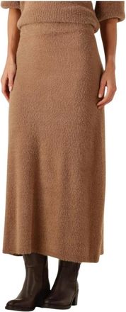 Ruby Tuesday Vilette Maxi Rok - Dames - Midirokken - Bruin - 3XS - Wol - Rokken