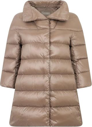 Herno Dames, Mantels, Bruin, Maat: M Polyamide