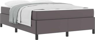 vidaXL Bed Frame with Mattress Grey 160 x 200 cm Fabric vidaXL