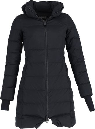Herno Zipped Hooded Down Jacket in Black Polyester