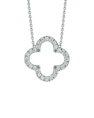 Nephora 14K 0.10 Ct. Tw. Diamond Open Clover Necklace