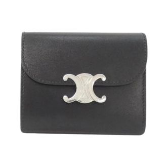 Celine Pre-owned Wallets, female, Black, Size: ONE SIZE Pre-owned Calf Short Wallet