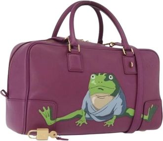 Loewe Pre-owned Handtas - Dames - Vintage Handtas - Paars - ONE Size - Leer - Vintage