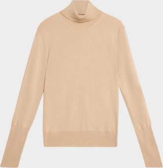 PESERICO Wool and Viscose Lurex Turtleneck Sweater