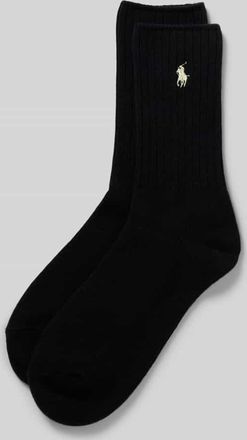 Polo Ralph Lauren Socken mit Logo-Stitching in Black, Größe 36-41