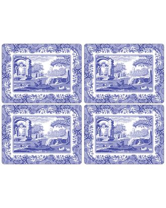 Spode Set Of Four Blue Italian Placemats