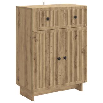 vidaXL Aparador Roble Artisan 66 X 34,5 X 90 Cm Madera De Ingenier&iacute;a Vidaxl