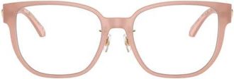 Versace 54mm Square Optical Glasses in Opal Pink at Nordstrom