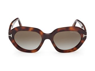 Tom Ford Ft1341 Tortoiseshell Gradient Lens Oversized Sunglasses