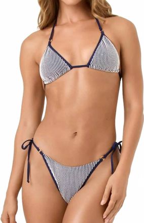 L*Space Banning String Bikini Bottom In Midnight Blue