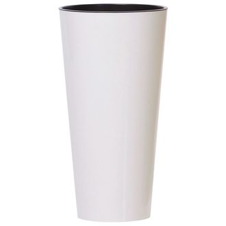 Prosperplast Maceta Tubus Slim 64l., Dimensiones (mm) 400x400x762, Color Blanco