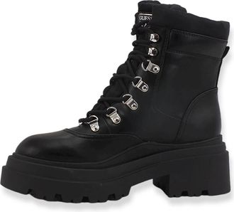 Guess Lace-up Boots - Dames - Veterlaarzen - Zwart - 37 EU - Denim - Schoenen
