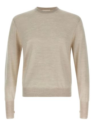 Maryya cuffed-sleeve crew-neck sweater - men - Virgin Wool/Silk/Cashmere - S - Neutrals