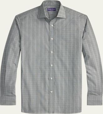 Ralph Lauren Purple Label Mens Glen Plaid Twill Classic-Fit Shirt