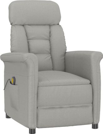 vidaXL Massage Chair Light grey 70.5 x 96.5 x 95 cm Polyester Vidaxl