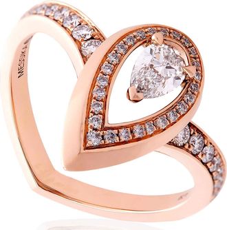 Messika Fiery 0.30ct Ladies Pink Gold Diamond Ring, Size 50