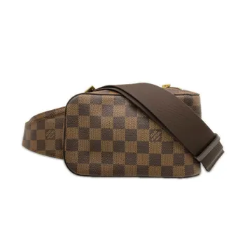 Louis Vuitton Damier Beige Brown Coated Canvas Leather Shoulder Bag (Pre-Owned)