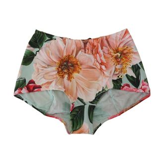 Dolce & Gabbana Ondergoed, Dames, Veelkleurig, S, Nylon, Peony Print Zwembroek