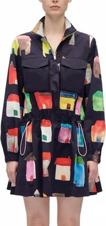 Stine Goya Pullover Parka Dress In Geometric