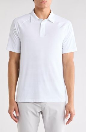 90 Degree by Reflex Ribbed Interlock Active Polo in White at Nordstrom Rack, Size Xx-Large