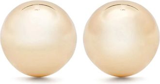 Federica Tosi Accessoires, Dames, Geel, ONE Size, Goudkleurig Cirkelvormig Ontwerp Oorbellen Set