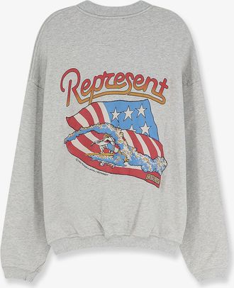 Represent Mens Sweater Beach Boys Americas Band Grey Cotton