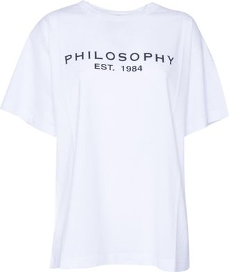 Philosophy di Lorenzo Serafini Filosof&iacute;a Di Lorenzo Serafini Camiseta Bianca Con Logo