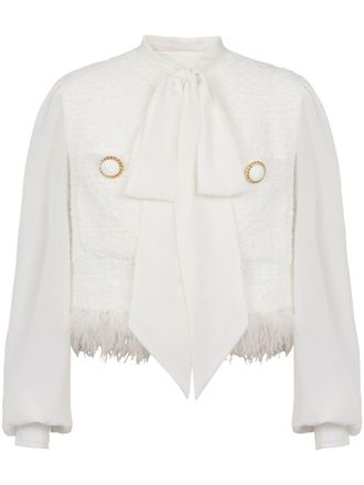 Balmain Giacca con inserti - Bianco