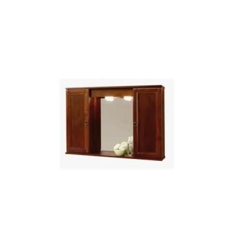 Savini Espejo De Ba&ntilde;o Antiguo De Nogal Con 2 Puertas E Iluminaci&oacute;n, 92 X 16 X 63 Cm
