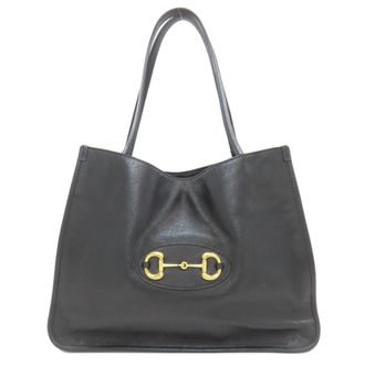 Gucci Black Leather Tote Bag (Pre-Owned)