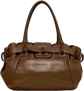 Ferragamo Brown Leather Tote Bag (Pre-Owned)