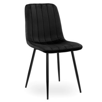 OEM Silla Fresno Velvet Tapizada En Terciopelo Negro