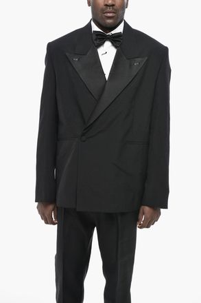 Givenchy Blazer Doppiopetto Oversized con Rever in Satin Givenchy