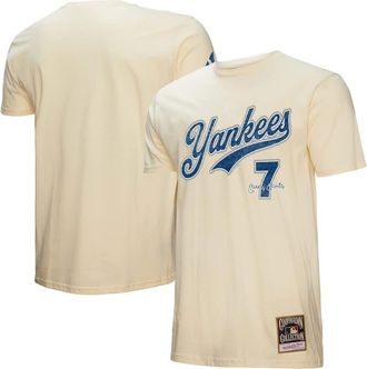 Mitchell & Ness Mens Mitchell & Ness Mickey Mantle Cream New York Yankees Cooperstown Collection Player T-Shirt at Nordstrom, Size Small