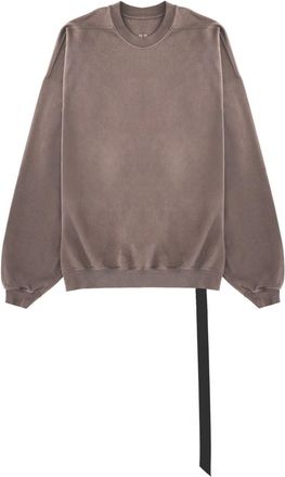 Rick Owens Taupe Hun Crewneck Oversized Sweatshirt