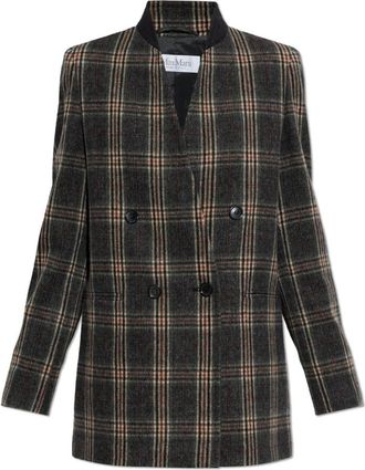 Max Mara Elmo Woljas - Dames - Mantels - Bruin - Maat: 2XS Wol