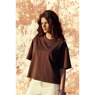 La petite &eacute;toile Losjes vallend T-shirt, ronde hals, korte mouwen, TAISA