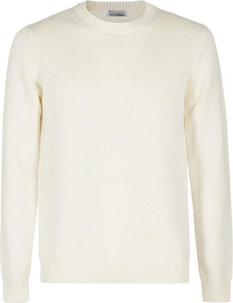 Roberto Collina Round-neck Truien - Heren - Ronde hals truien - Wit - M - Truien & Vesten