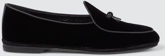 Rubinacci Marphy leather-trimmed velvet loafers