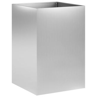 vidaXL Macetero De Jard&iacute;n Plateado 40 X 40 X 75 Cm Acero Galvanizado Vidaxl