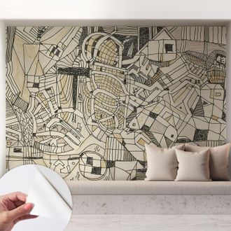 Tulup Fotomurale Adesivo - Murale Da Parete - Carta Da Parati Autoadesiva - Design Parete Moderno - Astrazione Geometrica 208x146 Cm