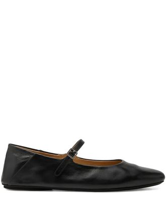 Mars&egrave;ll Strascico buckle-strap ballerina shoes - Black