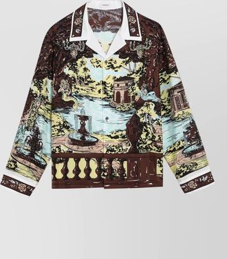 Versace long sleeve shirt printed design cuffs