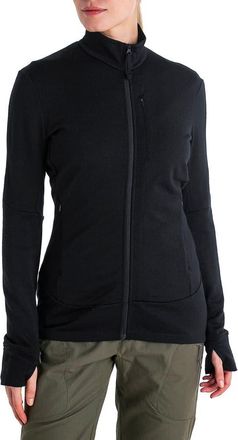 Icebreaker Merino 260 Quantum Zip Jacket in Black at Nordstrom, Size X-Small