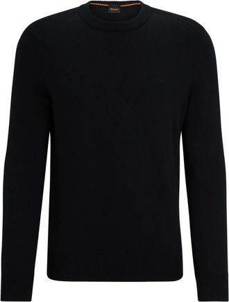 HUGO BOSS Asac Pullover - Heren - Ronde hals truien - Zwart - 2XL - Katoen - Truien & Vesten